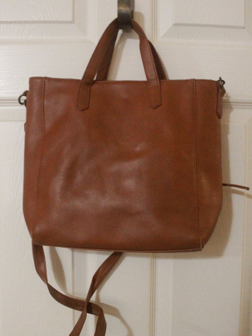 Title: Universal Thread Cognac Brown Tote with Crossbody Strap